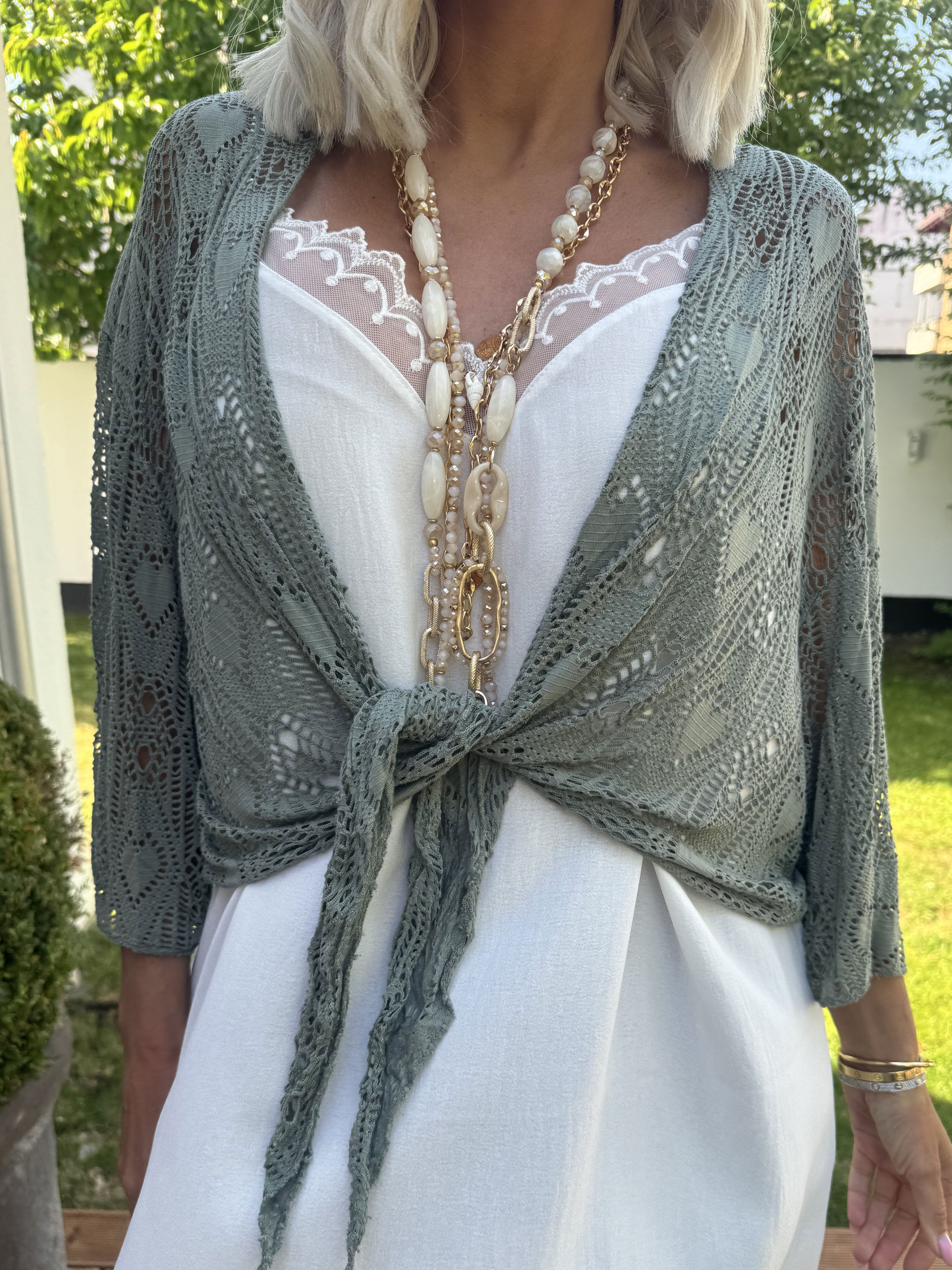 Castilla - Kort hæklet cardigan